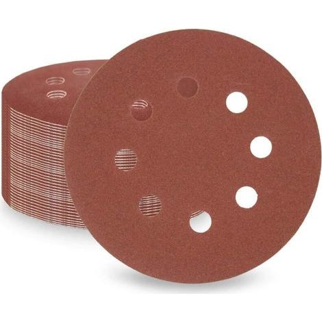 Disques abrasifs orbitaux 125 mm (5 pouces), 8 trous, grain 800, lot de 50 pièces pour ponceuses orbitales et outils oscillants (1/5)