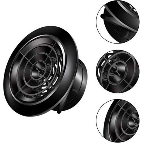 Grille De Ventilation Ronde - 75 Mm - Noir - Réglable Par Pivotement - ABS - 1 Pièce (1/4)