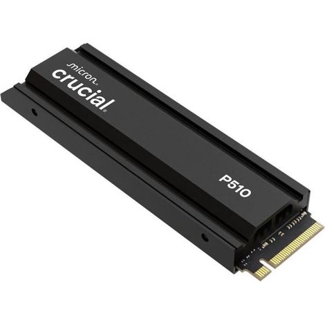 CRUCIAL - P510 - SSD interne - 1 To - PCIe Gen4 NVMe M.2 - Avec dissipateur thermique - Vitesse de lecture jusqu'à 1100 Mo/s - CT1000P510SSD5 (1/5)