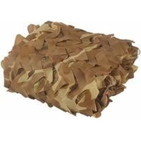 Filet de Camouflage Parfaits pour Chasse, Ombrage,Camouflage Décoration,Parasol,Terrasse Protection Solaire, Sable, 2x5m - RWVoile d'ombrage