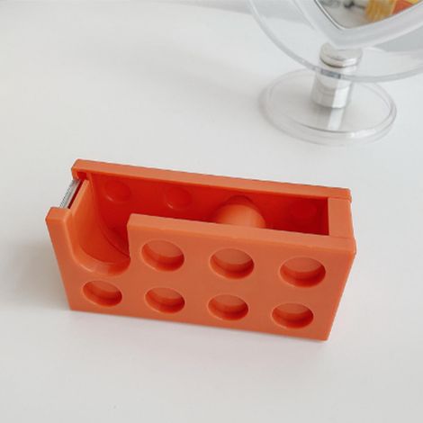 Déchire-ruban adhésif en forme de blocs de construction, petit porte-ruban adhésif, porte-ruban adhésif créatif, joli porte-ruban adhésif, orange. (1/3)