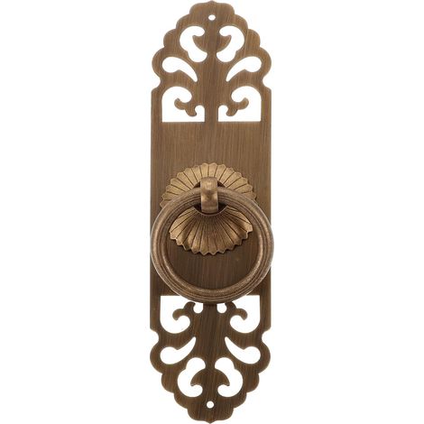 Poignée de Porte en Laiton Vintage de Style Rétro Chinois, Résistance à L'usure et Design Esthétique, pour Tiroirs et Armoires, Couleur Or 3,5x13cm (1/5)