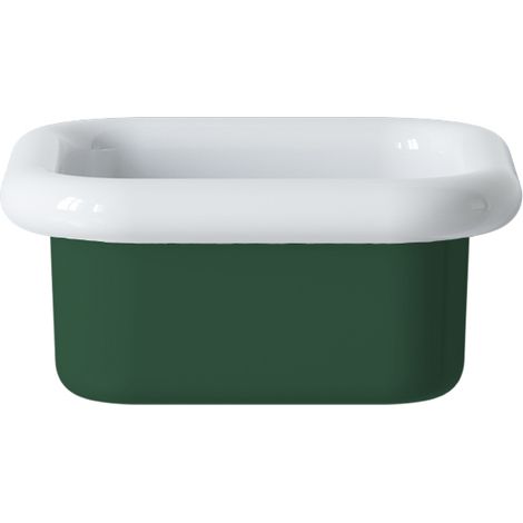 Lavabo retro de cerámica para colocar sobre encimera, 40 cm - True Colors Lite - Verde bosque mate