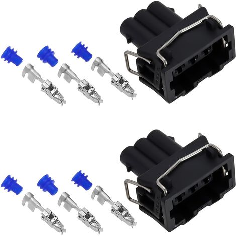 Lot de 2 connecteurs de faisceau de câbles de voiture à 3 broches 357972753 - Connecteur électrique étanche avec bornes compatibles avec - Compatible avec - Compatible avec (1/5)
