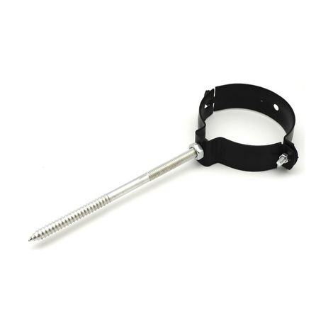 COLLARE PER FISSAGGIO DI TUBI FUMO VERNICIATO NERO- Diam. 150- DH- pezzi 1
