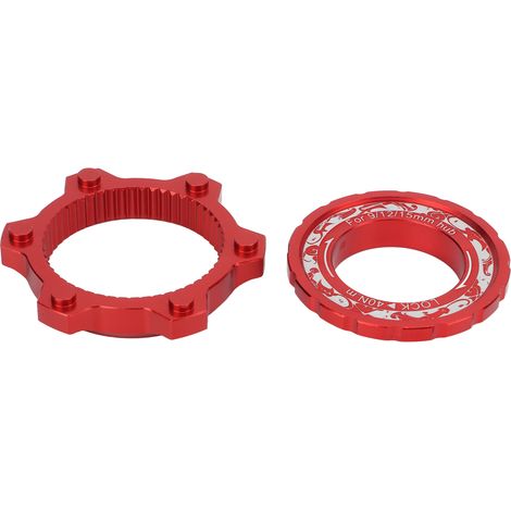 Ergonomischer Centerlock-Fahrradadapter aus Aluminiumlegierung für Mountainbikes, Rot – Scheibenbremsenkompatibel (1/5)