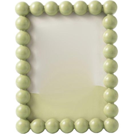 Cadre photo vert 10x15 cm bordure perlée design minimaliste moderne à poser ou à accrocher décoration maison (1/5)