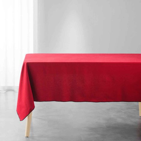Nappe en Coton "Mistraline" 140x240cm Bordeaux (1/4)