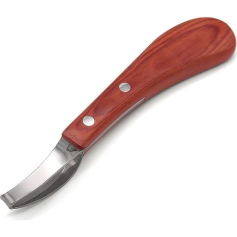 Hoof Scissors, Stainless Steel Knife with Rubber and Wooden Handle, Multifunctional Horse Hoof Cutter with Buckle, Hoof Knife, Hoof Wound Scissors MUMU (1/4)
