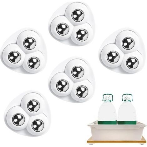 Mini Roulettes Pivotantes Autocollantes,20 Roulettes Universelles Adhésives Avec Trois Rouleaux,Silencieuses Mini Transfert (1/4)