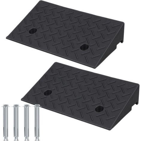 Rampes de Trottoir robustes 50 x 30 cm, hauteur 10 cm, antidérapantes, supportant 3175 kg pour scooters et motos (1/5)