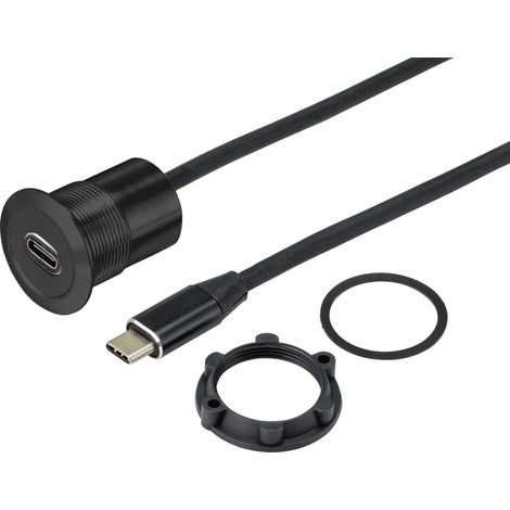 TRU COMPONENTS TC-9534348 USB-Einbaubuchse Buchse, Einbau Paneldicke: 1-10 mm Inhalt: 1 St. (1/3)