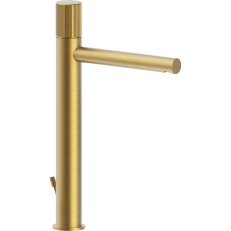 Mitigeur lavabo prolongé avec vidage automatique, Honey Gold brossé Paffoni série Jo JO085HGSP Laiton - Honey Gold Spazzolato