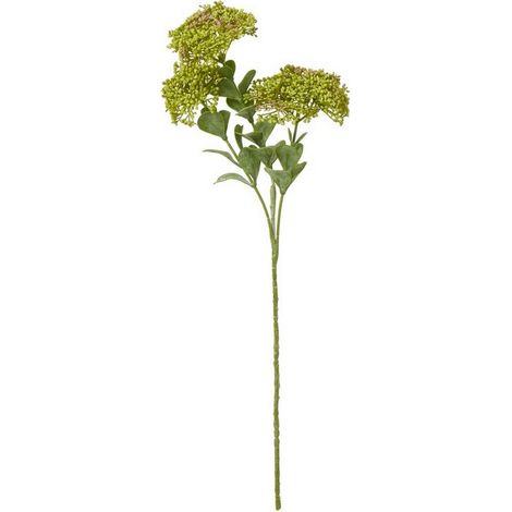 Sedum Spray (Single Stem Flower) - Plastic - Height 58 cm - Green