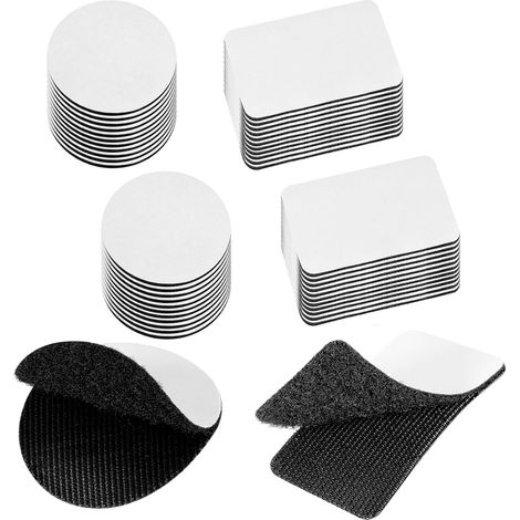 Pastilles adhésives double face, bande de suspension pour tableaux, pastilles adhésives rondes et rectangulaires pour surfaces lisses, ruban auto-agrippant pour murs