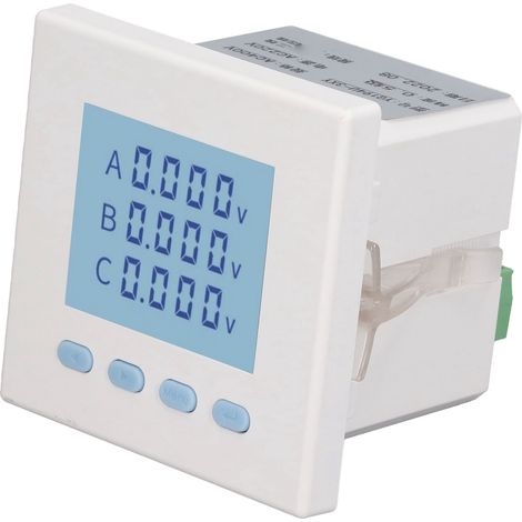 Dreiphasen-Digitalvoltmeter mit LCD-Anzeige, Wechselstrom 400 V, 220 V Eingangsspannung (1/5)