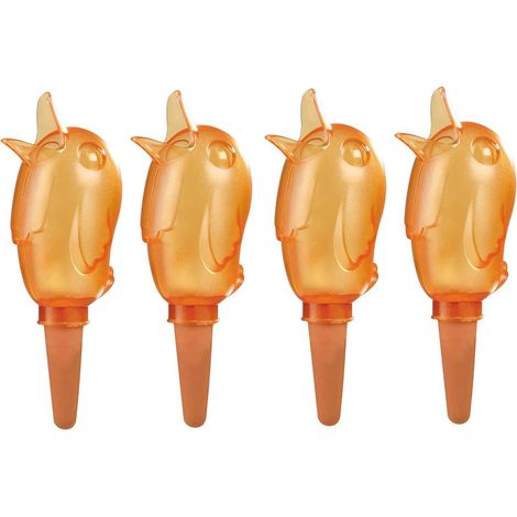 Ensemble de 4 globes d'arrosage orange Scheurich de 220 ml, réservoir d'eau pour distributeur d'eau Bördy M (orange)