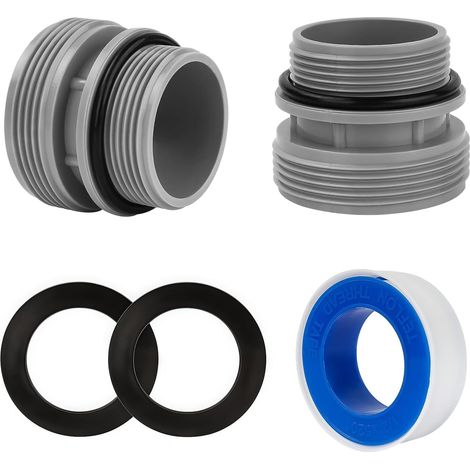 2 Pièces Adaptateur Tuyau Piscine, 4560 Raccord de Pompe à Piscine pour Connecteur de Tuyau de Piscines 40 mm à 1 1/2 Pouces, Compatible avec Pompes Filtrantes Intex et Coleman (1/5)