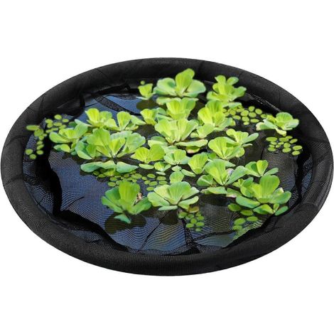 Couverture de protection flottante circulaire en maille fine de 31,5 pouces pour plantes de bassin, avec anneau facile à tirer pour empêcher les poissons d'entrer dans le bassin. (1/4)