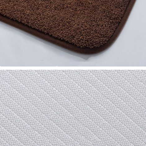 Tappetino semicircolare in memory foam, tappetino da bagno assorbente, tappetino antiscivolo, grigio, 5080 cm (1/4)
