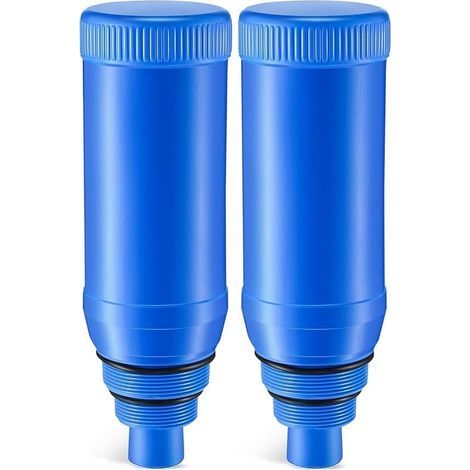 Set mit 2 Skimmerstopfen, blau, ABS, 9 cm lang, 1,5 und 2,0 Gewinde, für Aufstellpools (1/5)