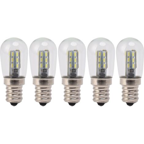 Cinq ampoules E12 pour réfrigérateur, haute luminosité, 120 V, avec 24 perles LED, adaptées aux réfrigérateurs (1/5)
