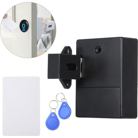 Serrure électronique cachée RFID à ouverture facile, avec capteur intelligent, pour armoire, tiroir à chaussures et serrure à chaussures. (1/5)