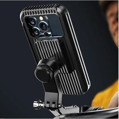Handyhalterung für Motorrad, wasserdicht, universell, für Fahrrad, Roller, Smartphone, 360° drehbar, für Smartphones von 5,5 bis 7,0 Zoll (1/4)
