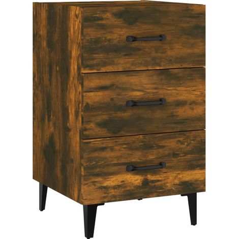 Maison Exclusive - Comodino Rovere Fumo 40x40x66 cm in Legno Multistrato