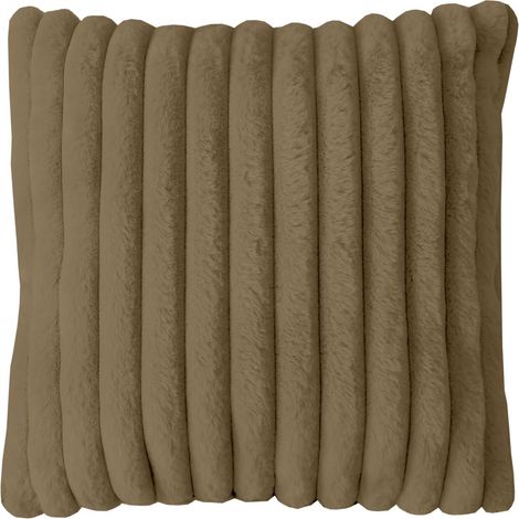 Housse de coussin flanelle 60x60 cm HIMALAYA camel, par Soleil d'ocre (1/2)