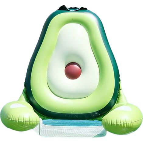 Aufblasbarer Sitz aus PVC, schwimmender Drainagesitz, lustiges aufblasbares Spielzeug mit Netz, schwimmendes, faltbares Pad, 85 x 55 x 68 cm (1/5)