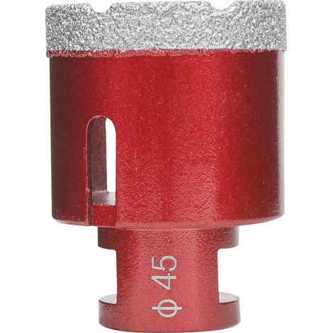 Foret diamant pour carrelage 45 mm, Scie Cloche Diamant Foret avec Filetage M14 Pour Le Forage à Sec Ou Humide De Manière Sec En Porcelaine, Carrelage, Granit, Marbre, Verre (1/5)