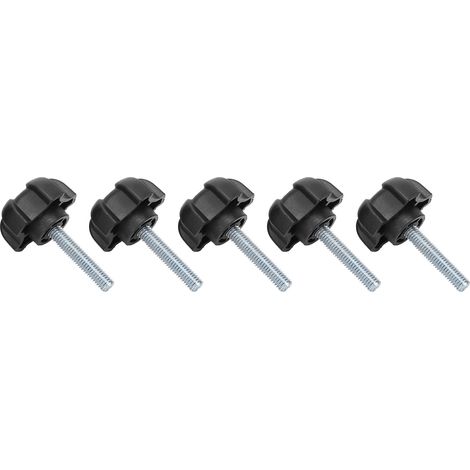 Bouton de serrage manuel en étoile 5 branches M6-30, lot de 5 pièces (1/5)