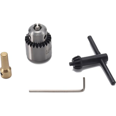 Jeu de mandrin pour perceuse électrique 4mm, clé de serrage, tige en cuivre 3.17, micro accessoires pour outil rotatif, polissage et meulage, lot de rechange (1/5)