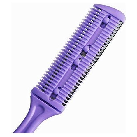 Peigne à lame de rasoir, peigne de coiffure portable pratique, maison légère et durable pour coupe de cheveux cheveux longs (1/3)