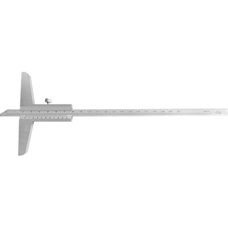 Calibrador de profundidad de acero al carbono de 0 a 150 mm con precisión de 0,02 mm y graduaciones grabadas para control de calidad. (1/5)
