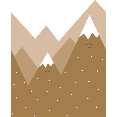 papier peint panoramique montagnes jaune ocre - ESTAhome (1/5)