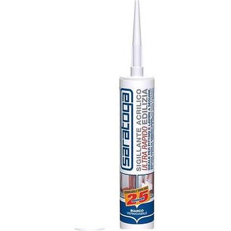 SILICONE ACRILICO - ULTRA RAPIDO - 25 MIN - SARATOGA SIGILLANTE VERNICIABILE