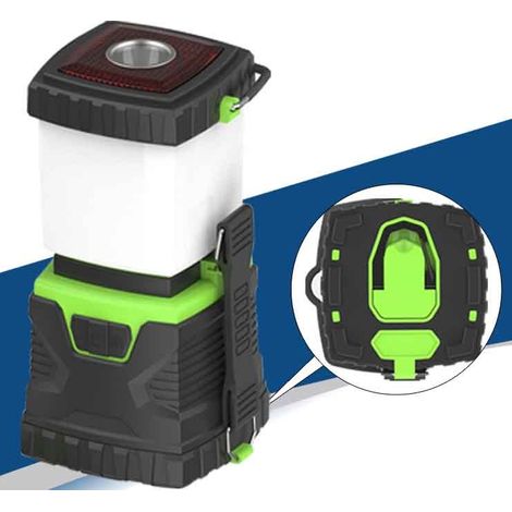 Lanterna da campeggio a LED, potente lampada da campeggio da 1000 lm, luminosità regolabile, illuminazione da campeggio impermeabile, per campeggio, bivacco, pesca, escursionismo, cantina, ecc. (model