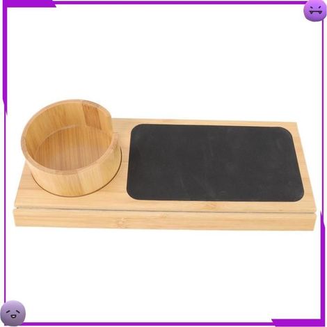 Plateau d'accoudoir de canapé - Kequ - Bambou - Support de verre détachable - Base antidérapante (1/5)
