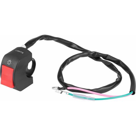 Interruttore universale da 22 mm (7/8") per manubrio moto con pulsante On/Off per fendinebbia e luci di posizione - Crezuo