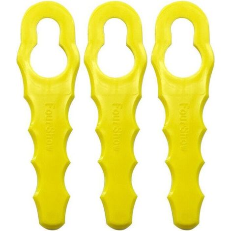 Lot de 100 Lames de Rechange compatible pour Ryobi Coupe Bordure, Têtes Double Lames Dentelées RAC155 RAC157 RAC158- (1/5)