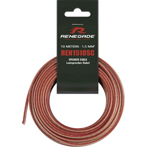 Renegade REN1510SC - Lautsprecherkabel, Querschnitt 2x1,5 mm², Länge 10 m