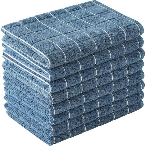 Set mit 8 weichen, super saugfähigen, fusselfreien Mikrofaser-Geschirrtüchern – 45 x 65 cm – Grün