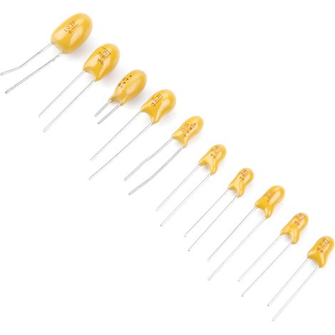 100 Tantal-Kondensatoren, 16 V, 1 µF – 100 µF, sortiert in einer Schachtel (1/5)
