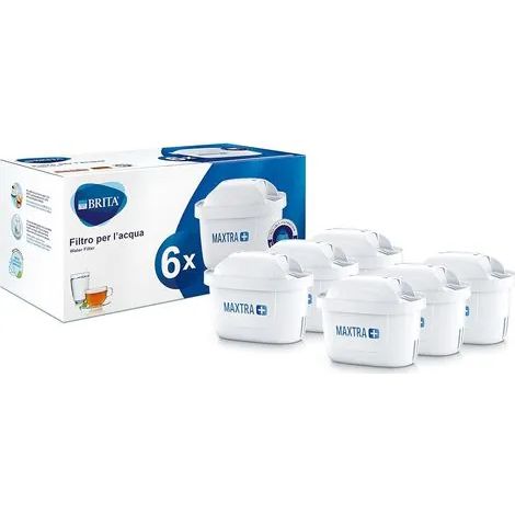 Filtre à eau BRITA pour carafe filtrante, 100 L, 6 filtres, blanc (1/3)