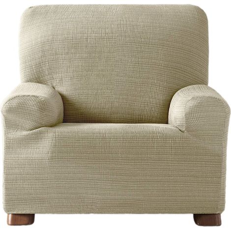 Élastique Housse de Fauteuil, Polyester Coton, Écru, 37x29x5 cm (1/5)