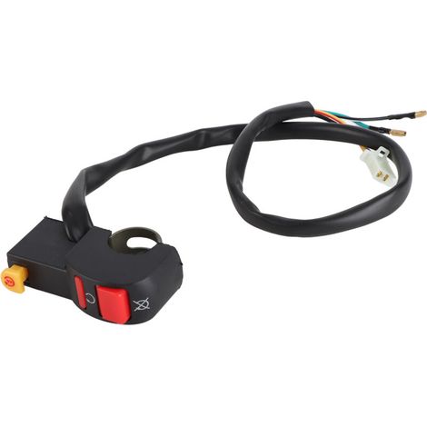 Interrupteur Feutre Moto 7/8" Guidon - Commute ON/OFF Noir pour Phare Anti-brouillard et Avertisseur (1/5)