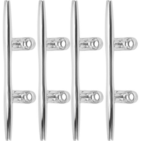Taquets d'amarrage pour bateaux, lot de 4, robustes, en acier inoxydable, pour yachts et bateaux pneumatiques, 15 cm (6 pouces) (1/5)