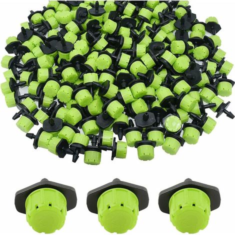 100pcs Goutteur Irrigation Réglable Goutte à Goutte Système D'arrosage Automatique Micro Gicleurs Émetteur Drippers DIY pour Plante Serre Jardin, Vert (1/5)